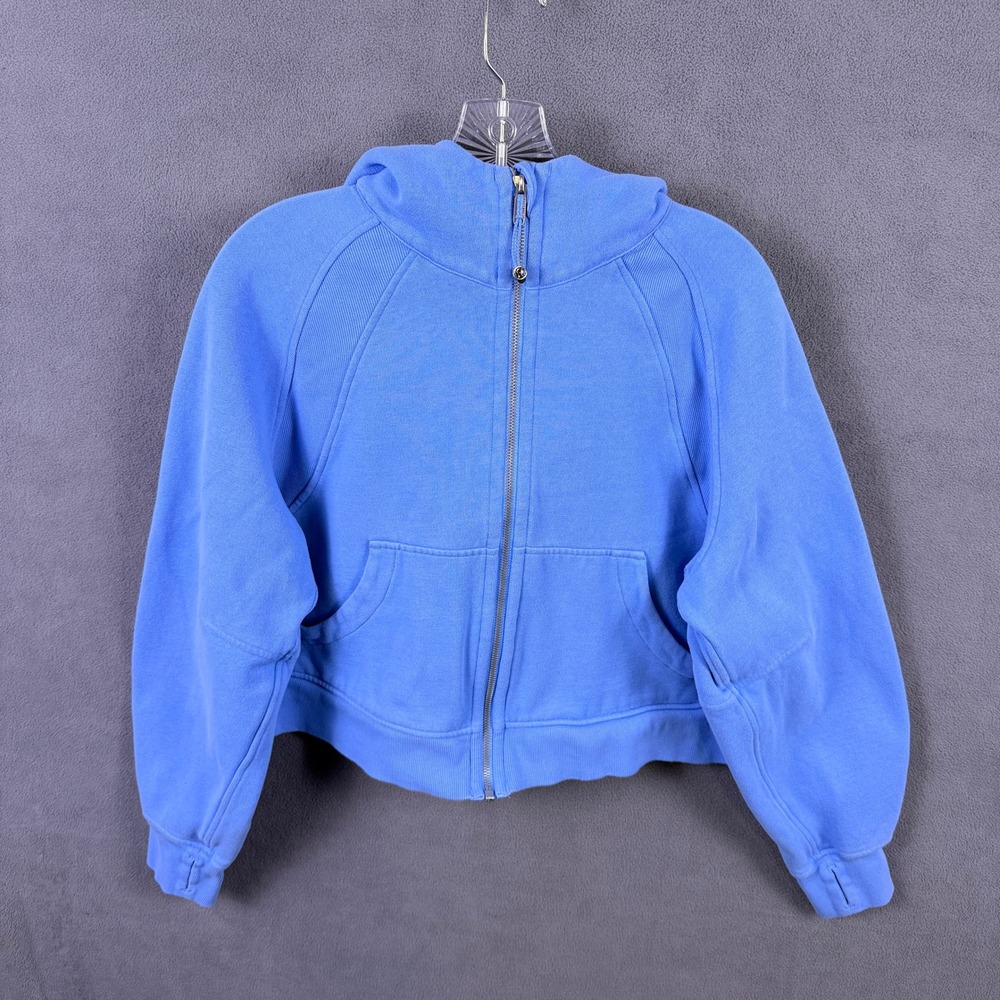 Lululemon Scuba Oversized Full Zip Hoodie Women M/L Blue LW3EOZS.0 Workout Gym